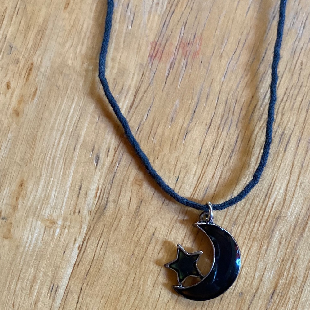 Moon and star necklace